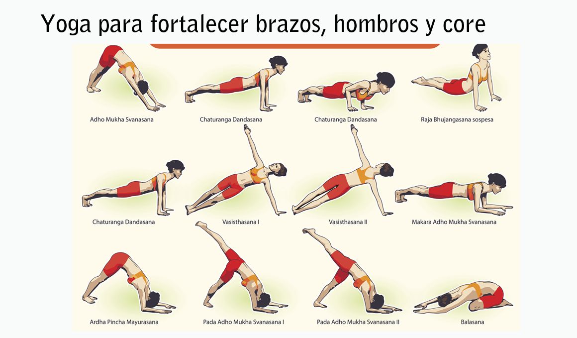Yoga para fortalecer brazos, hombros, pecho y abdominales